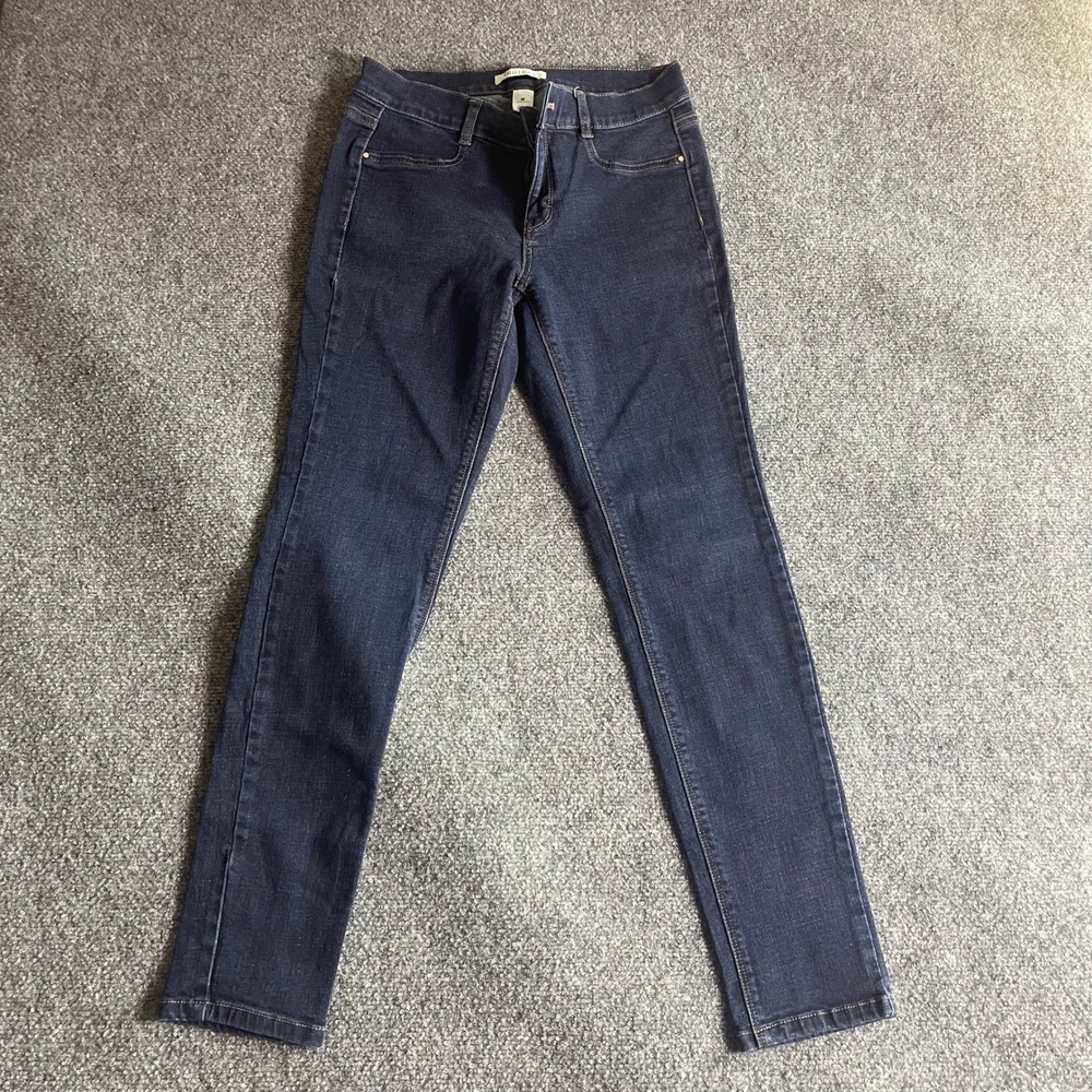 White House Black Market Womens Skinny Jeans Dark Indigo Wash Size M Stretch